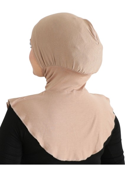 Kadın Boyunluklu Hijab Tesettür Pratik Spor Bone - Koyu Vizon indirimleri