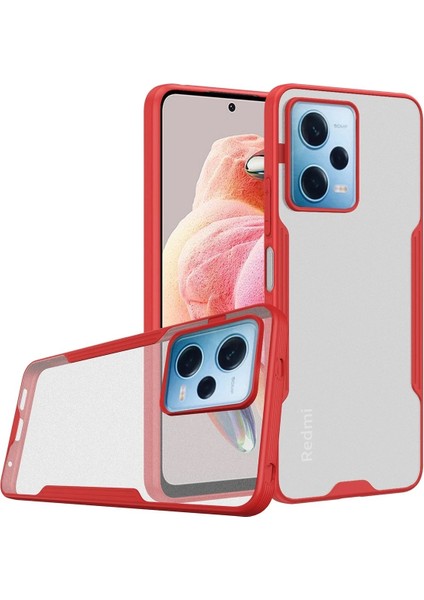 Xiaomi Redmi Note 12 5g Kılıf Platin Silikon - Kırmızı Drstr