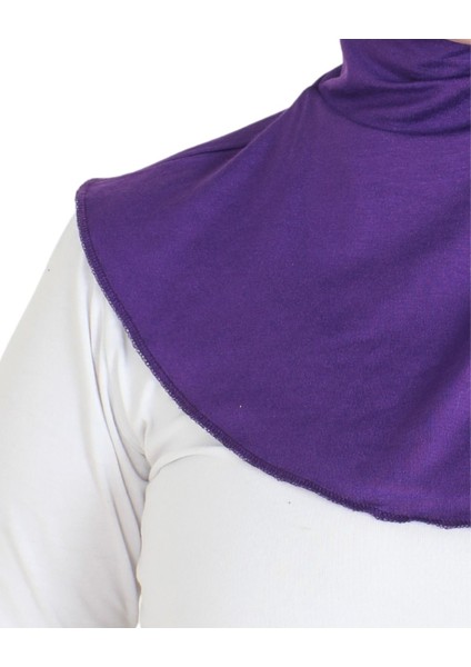 Kadın Boyunluklu Hijab Tesettür Pratik Spor Bone - Mor
