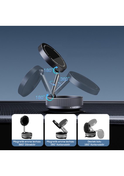 Zore K10A Vakum Özellikli Magnetik Telefon Tutucu indirimleri