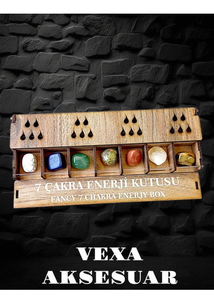 7 Çakra Doğal Taşlı Enerji Kutusu ve Tütsülük – Arınma ve Meditasyon Kutusu -Deneme Tütsüsü Hediyeli