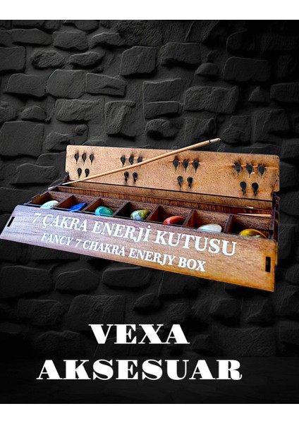 7 Çakra Doğal Taşlı Enerji Kutusu ve Tütsülük – Arınma ve Meditasyon Kutusu -Deneme Tütsüsü Hediyeli