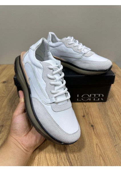 LFR-M2217 Derı Merdane Ayakkabı Beyaz