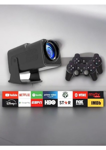 🎮 Projeksiyon Gamebox | Ultra Hd Projeksiyon + 2 Kablosuz Oyun Kolu + Dahili Oyunlar