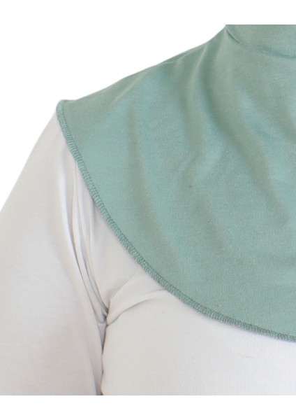 Kadın Boyunluklu Hijab Tesettür Pratik Spor Bone - Açık Yeşil