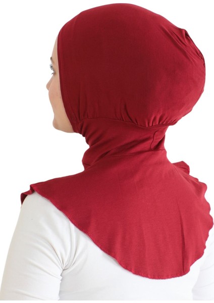 Kadın Boyunluklu Hijab Tesettür Pratik Spor Bone - Bordo indirimleri