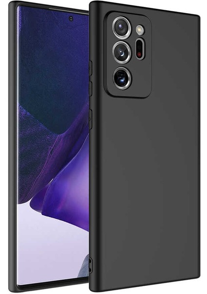 Galaxy Note 20 Ultra Kılıf Mkst Mara Laaakan Kapak-Siyah
