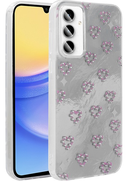 Galaxy A35 Kılıf Kamera Korumalı Figürlü Mkst Ponti Silikon Kapak - Beyaz