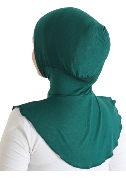 Kadın Boyunluklu Hijab Tesettür Pratik Spor Bone - Zümrüt Yeşili indirimleri