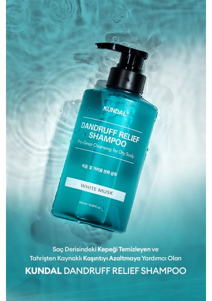 Arındırıcı Bakım Şampuanı KUNDAL Dandruff Shampoo (White Musk)