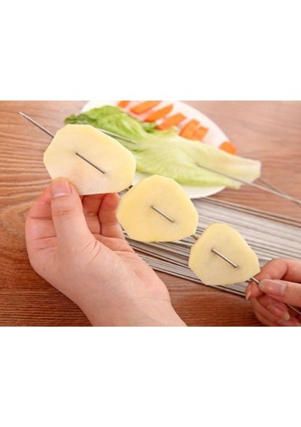 Profesyonel Yuvarlak Çöp Şiş Ciğer Şiş Transmisyon 67 cm 10'lu modelleri