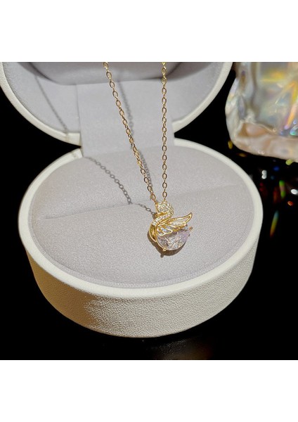 Bayan Titanyum Çelik Kolye Kolye Zinciri Mücevherat (Yurt Dışından)