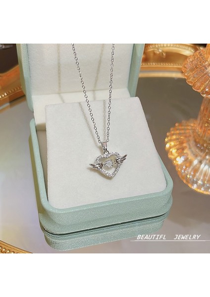 Bayan Titanyum Çelik Kolye Kolye Zinciri Mücevherat (Yurt Dışından)