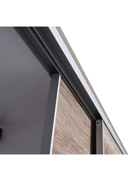 Sürgü Kapılı Aynalı Gardırop - Tori