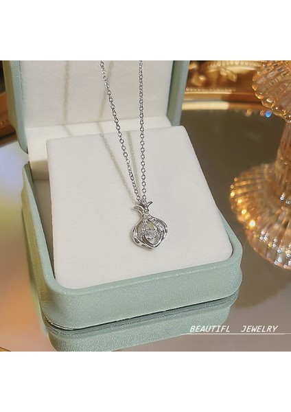 Bayan Titanyum Çelik Kolye Kolye Zinciri Mücevherat (Yurt Dışından)