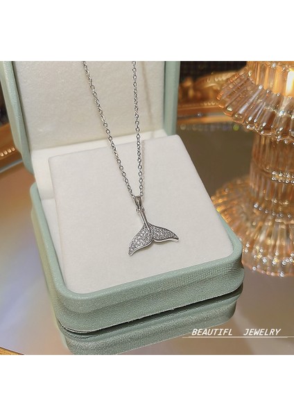 Bayan Titanyum Çelik Kolye Kolye Zinciri Mücevherat (Yurt Dışından)