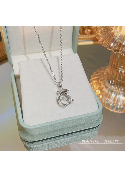 Bayan Titanyum Çelik Kolye Kolye Zinciri Mücevherat (Yurt Dışından)