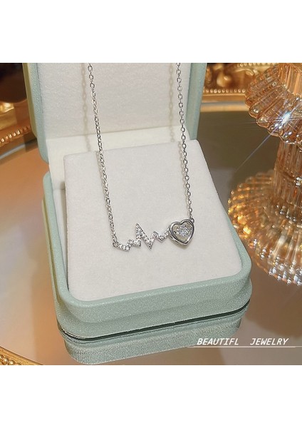 Bayan Titanyum Çelik Kolye Kolye Zinciri Mücevherat (Yurt Dışından)