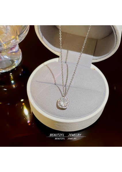 Bayan Titanyum Çelik Kolye Kolye Zinciri Mücevherat (Yurt Dışından)