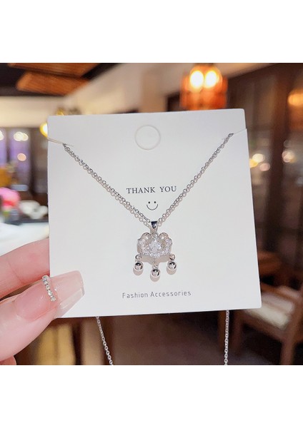 Bayan Titanyum Çelik Kolye Kolye Zinciri Mücevherat (Yurt Dışından)