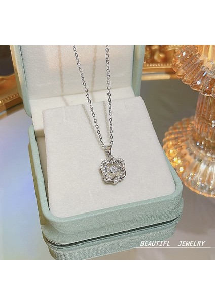 Bayan Titanyum Çelik Kolye Kolye Zinciri Mücevherat (Yurt Dışından)