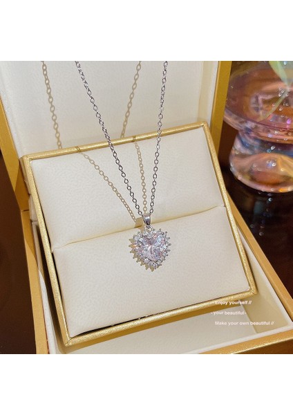 Bayan Titanyum Çelik Kolye Kolye Zinciri Mücevherat (Yurt Dışından)