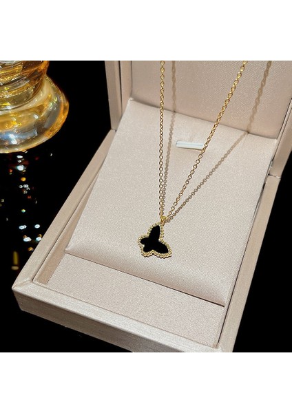 Bayan Titanyum Çelik Kolye Kolye Zinciri Mücevherat (Yurt Dışından)