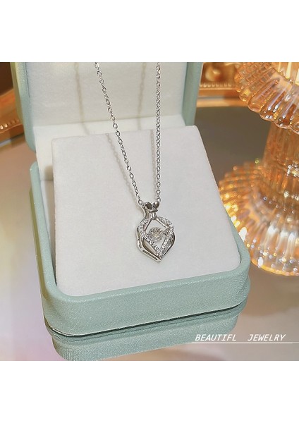 Bayan Titanyum Çelik Kolye Kolye Zinciri Mücevherat (Yurt Dışından)