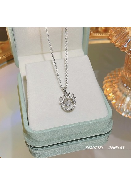 Bayan Titanyum Çelik Kolye Kolye Zinciri Mücevherat (Yurt Dışından)