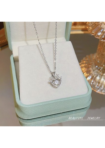 Bayan Titanyum Çelik Kolye Kolye Zinciri Mücevherat (Yurt Dışından)