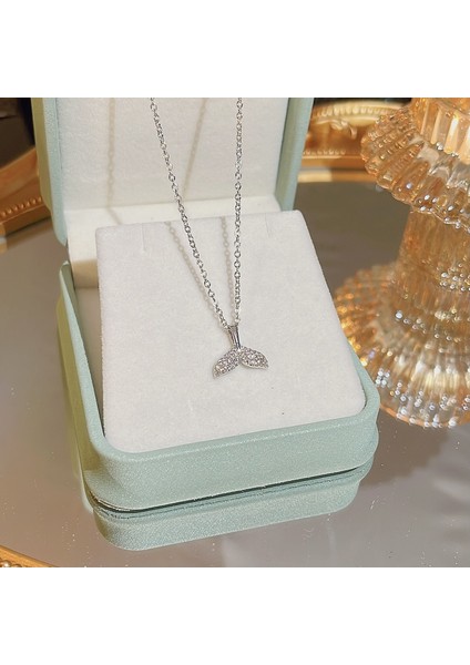 Bayan Titanyum Çelik Kolye Kolye Zinciri Mücevherat (Yurt Dışından)