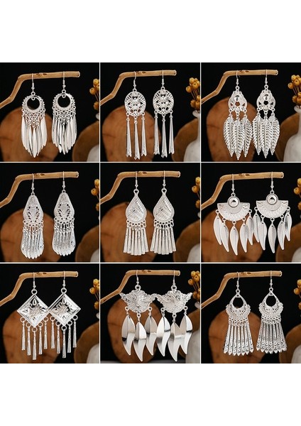 Buy Miao Küpeleri, Etnik Azınlık Turistik Küpeleri, Bohem Uzun Yapraklı Püskül Küpeler (Yurt Dışından) fiyatları