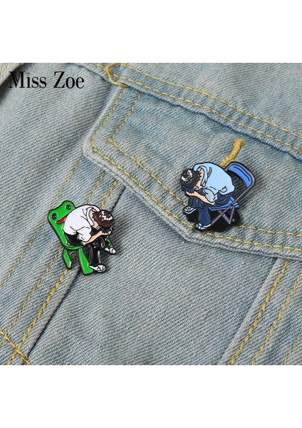 Fuhaidan Stil 5 Çizgi Film Karakterleri Emaye Pimler Özel Anime Kurbağa Sandalyeler Broşlar Yaka Roz (Yurt Dışından) fiyatları