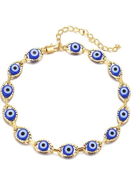 Safety1 Wekity Bayan Nazar Boncuklu Bilekliklerin Seçimi, Kız Çocuk 14 Ayar Altın Nazar Boncuklu Zin (Yurt Dışından) fiyatları