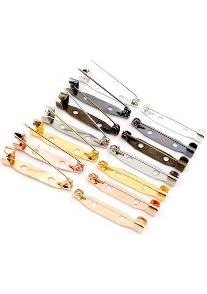 Fuhaidan Rodyum 30MM 50 Adet 15 20 25 30 35MM 40MM 7 Renk Broş Klip Taban Pimleri Emniyet Pimleri Br (Yurt Dışından) fırsatları