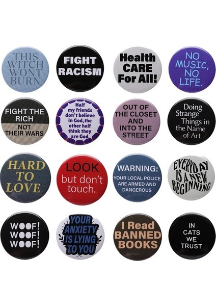 Fuhaidan XZ8107 Sevilmesi Zor Sağlık Tüm Teneke Yumuşak Düğme Sloganlar Broşlar Laple Sırt Çantası R (Yurt Dışından) indirimleri