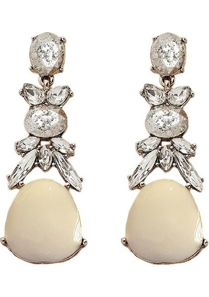 Aqqogib Kadın Kristal Küme Dangle Kadın Sevgililer Günü Giftcrystal Düğün Gözyaşı Dangle Altın Küpe (Yurt Dışından) fiyatları