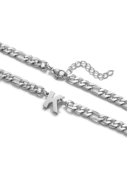 Fybang Ilk Az Figaro Zincir Kolye Erkekler Için Erkek Kadın Mektup Kolye Paslanmaz Çelik 6.5mm 18 + (Yurt Dışından) fiyatları