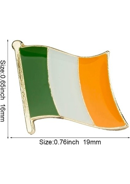 Fuhaidan KS0012 Ülke Bayrağı Rozeti Bayrak Broş Ulusal Bayrak Yaka Iğnesi Uluslararası Seyahat Pimle (Yurt Dışından)