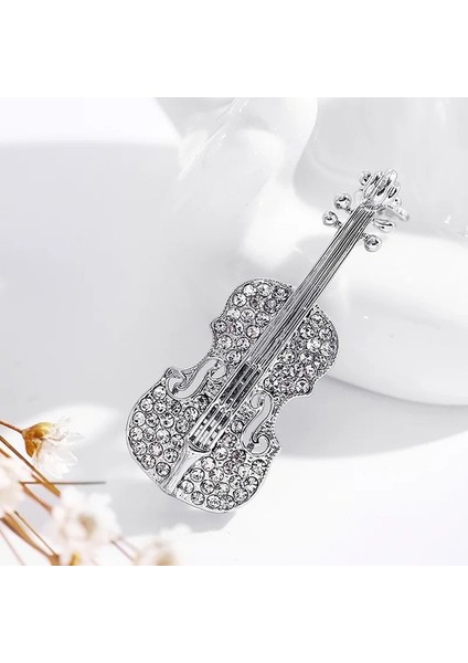 Fuhaidan XZ0265-14 1 Parça Moda Kadın Keman Broş Iğneler Punk Kişilik Broş Kristal Rhinestone Pin Ta (Yurt Dışından) fırsatları