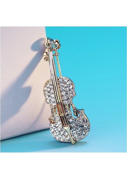 Fuhaidan XZ0265-14 1 Parça Moda Kadın Keman Broş Iğneler Punk Kişilik Broş Kristal Rhinestone Pin Ta (Yurt Dışından) indirimleri