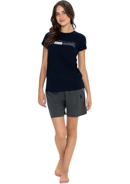 Kadın Kısa Kol Lacivert Şortlu Pijama Takımı 20004