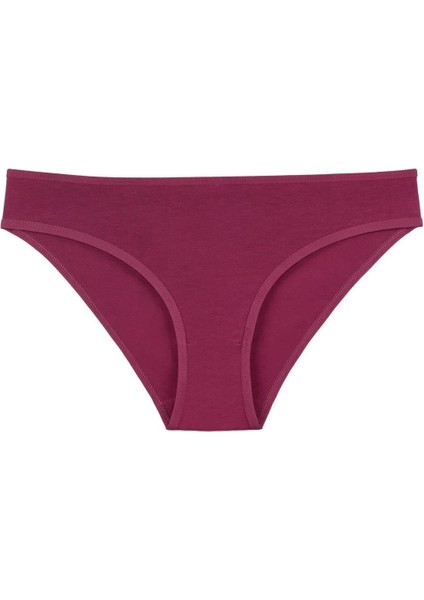 Kadın Düz Renkler Pamuklu 5'li Slip Külot - Set KTS3039