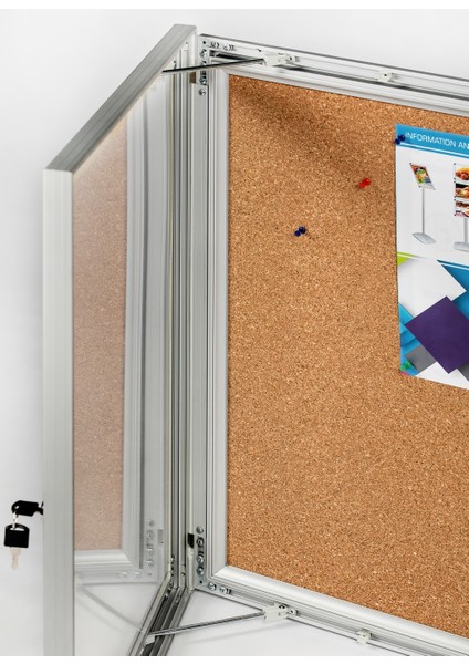 45 mm Mantar Zeminli Kilitli Ilan Panosu fiyatları