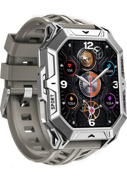 Poco F3 Uyumlu Su Geçirmez Akıllı Saat Tank Modeli 100 Gün Şarj