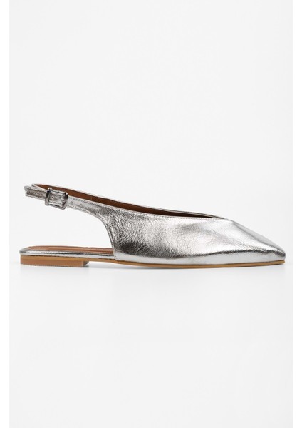 Kadın Noya Gümüş Parlak Babet modelleri