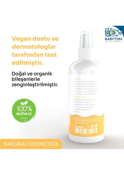 Mbb E- Ticaret Babyton Bebek ve Çocuklar Için Kolay Tarama Saç Spreyi 200 ml