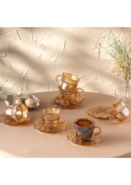 Hatrı Var Amber 80 ml 6'lı Kahve Fincanı Takımı