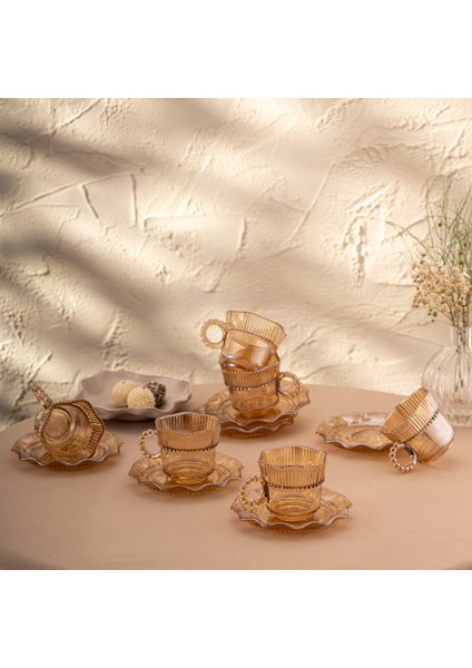 Hatrı Var Amber 80 ml 6'lı Kahve Fincanı Takımı