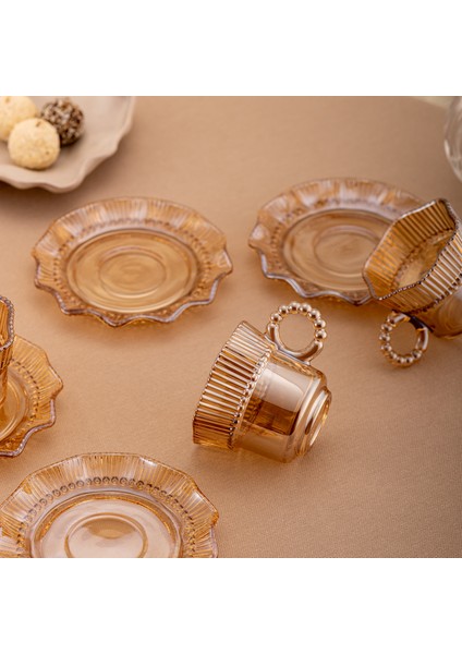 Hatrı Var Amber 80 ml 6'lı Kahve Fincanı Takımı